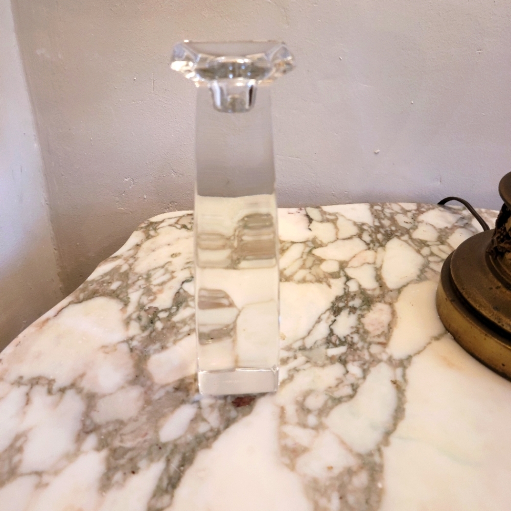 Marc Aurel Solid Crystal Pillar candle holder